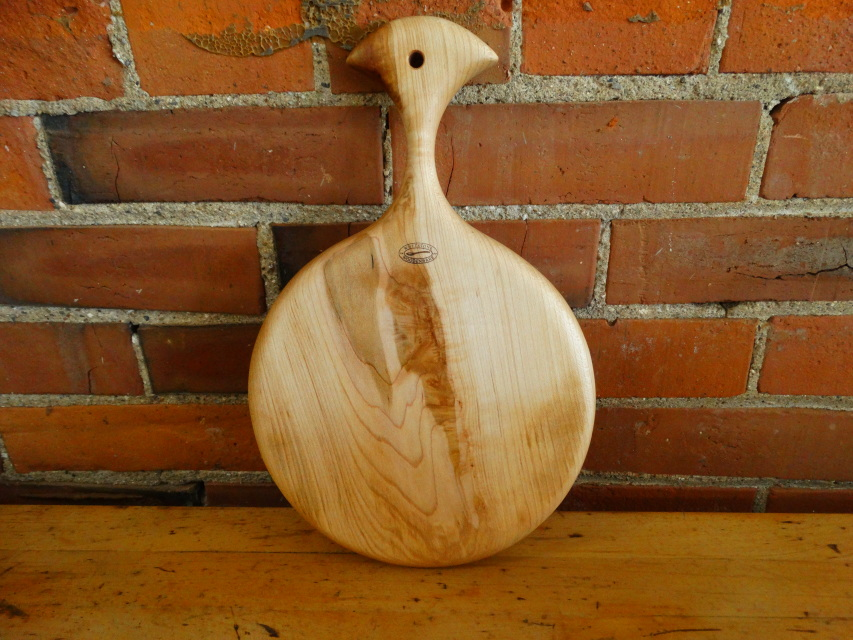 Round Wooden Cutting Board with Handle – USA Made