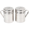 Pair of retro-style stainless steel shakers with handles, each holding 10 oz, designed for Kitchen & Food, Dinnerware, Best Sellers, and Promo Eligible collections.