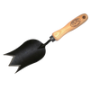 Handcrafted forged tulip-shaped garden trowel with wooden handle, designed for tough soil and clay, featured in Farm, Garden & Tool and Digging and Cultivating collections.