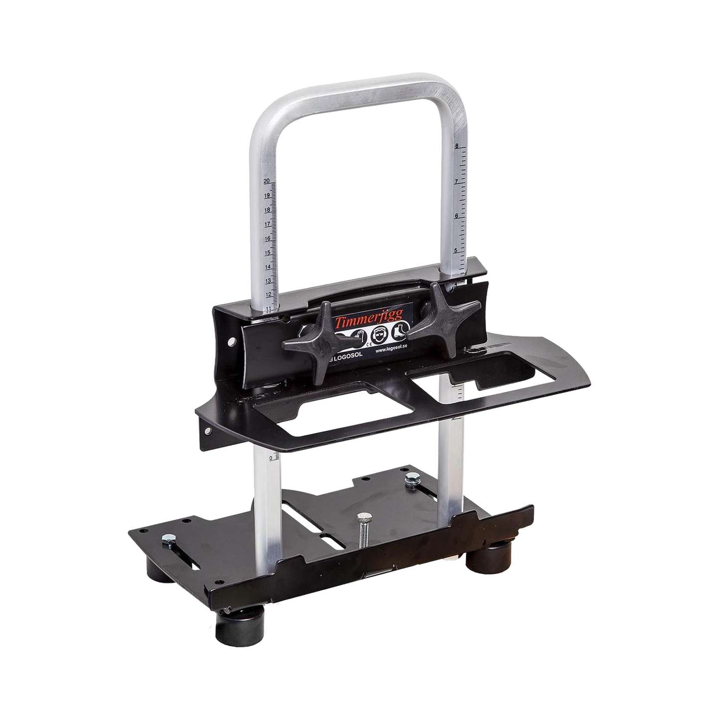 Compact portable sawmill attachment with adjustable metal frame and clear measurement scales, designed for precise wood cutting in Farm, Garden & Tool and Wood Cutting collections.