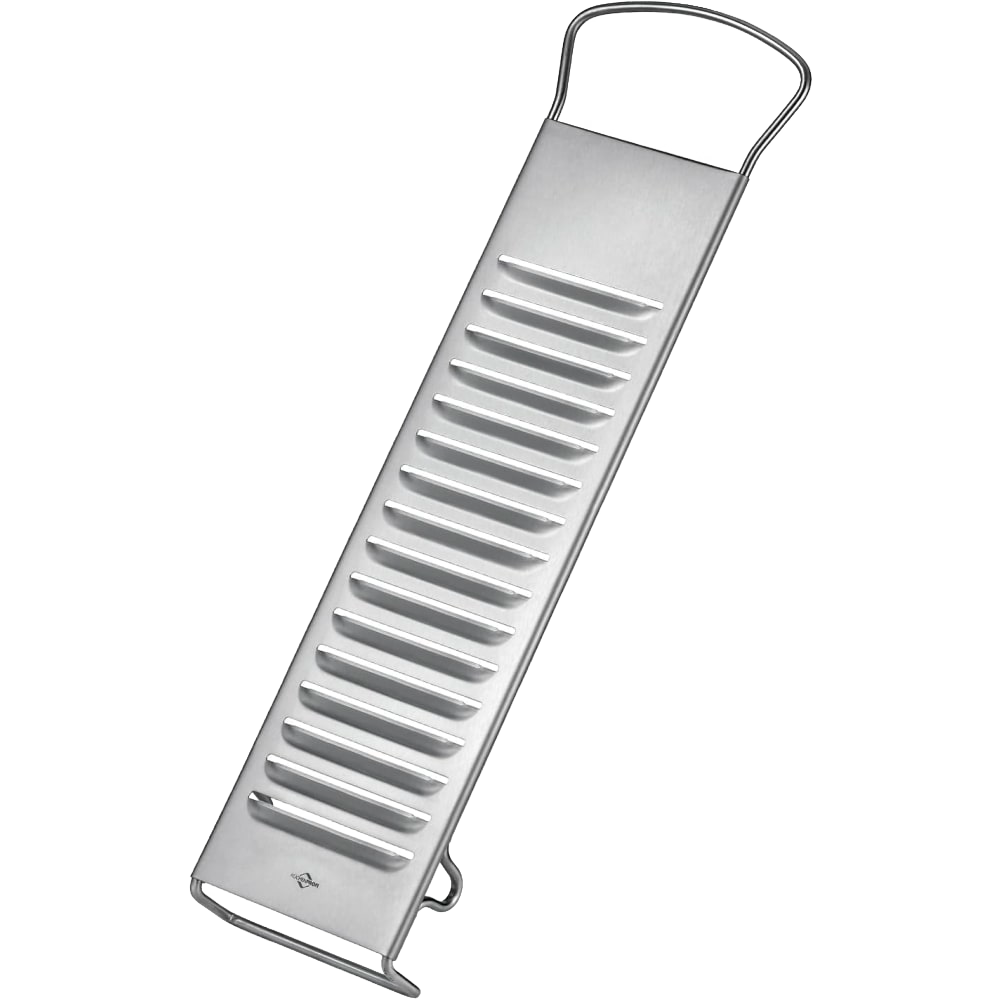 Heavy-duty stainless steel potato slicer with sharp blades and ergonomic handle, designed for effortless slicing in Kitchen & Food, Food Prep, and Choppers and Cutters collections.