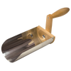 Handcrafted gutter shovel with a stainless steel scoop and oiled beechwood handle, designed for easy debris removal, featured in Farm, Garden & Tool, Digging and Cultivating, Lawncare, and Best Sellers.