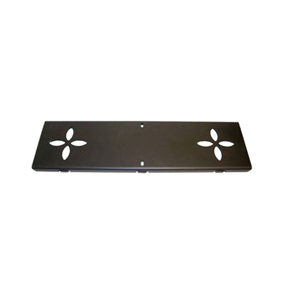 Durable 1/8" thick steel portable base with decorative cutouts, measuring 22" by 6", crafted in USA for Home & Decor, Household Cleaning, and Cleaning Utensils collections.