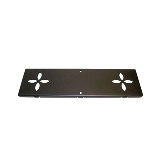 Durable 1/8" thick steel portable base with decorative cutouts, measuring 22" by 6", crafted in USA for Home & Decor, Household Cleaning, and Cleaning Utensils collections.