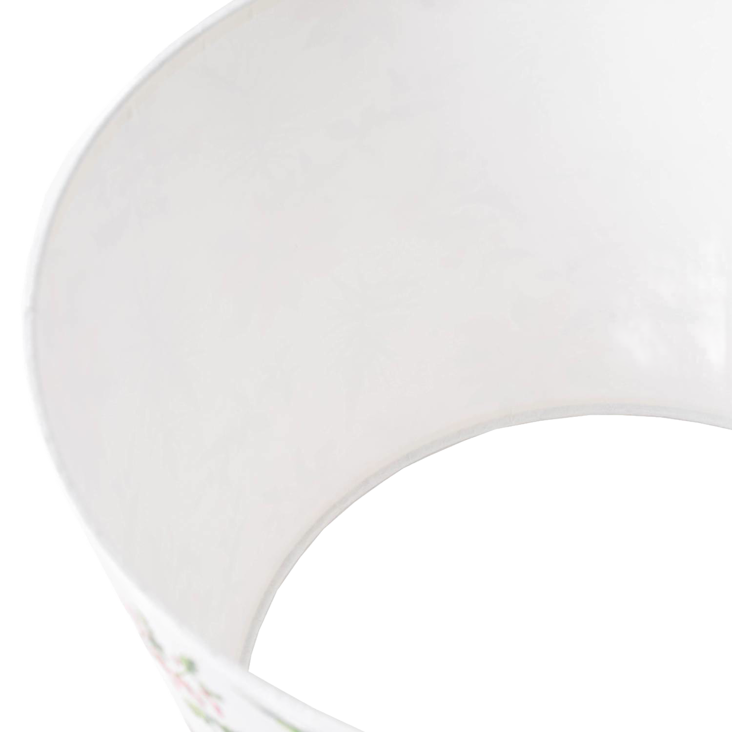 Shatterproof white parchment lamp shade with subtle festive holly and berry pattern, designed to soften light for Aladdin lamps, featured in Lamps & Lighting and Best Sellers.
