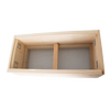Handcrafted wooden quilt box with mesh bottom and ventilation, designed for moisture control in beekeeping, made in the USA and Amish crafted for farm and garden use.