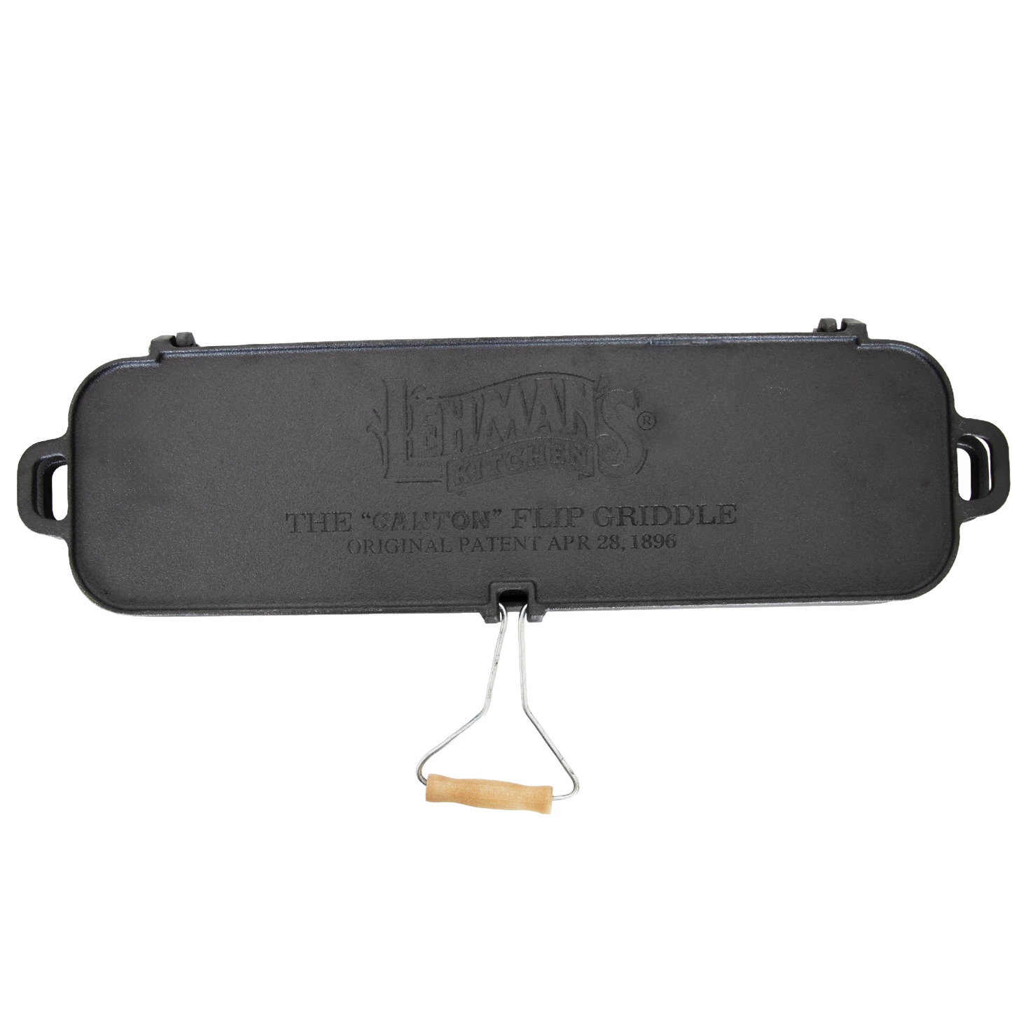 Lehman's Kitchen Family-Size Cast Iron Flip Griddle & Sandwich Press