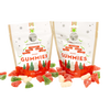 Two 7-oz bags of handmade, USA-made Christmas gummies shaped like festive trees and snowmen, coated with sugar, featured in Kitchen & Food, Snacks and Sweets, Candy, USA Made, Best Sellers, and Promo Eligible collections.