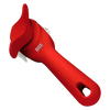 Bright red Kuhn Rikon can opener with ergonomic handle and Auto Safety Lid Lifter design, featured in Kitchen & Food, Kitchen Gadgets, and Best Sellers collections.
