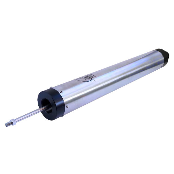 Handcrafted stainless steel water well cylinder featuring corrosion-resistant #304 steel construction, with an extendable rod and food-safe internal parts, ideal for USA Made appliances and water pump collections.