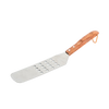 Flexible stainless steel spatula with slotted blade and rosewood handle, designed for effortless flipping and cutting, featured in Kitchen Gadgets, Grilling, and Best Sellers collections.