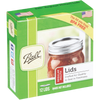 Green and white box of twelve BPA-free Ball regular mouth canning lids made in USA, designed for sealing jars, featured in Kitchen & Food and Food Preservation collections.