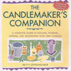 Cover of a handcrafted book on candle making techniques, featuring illustrated candles, pouring tools, and decorative elements, part of books and candlemaking collections.