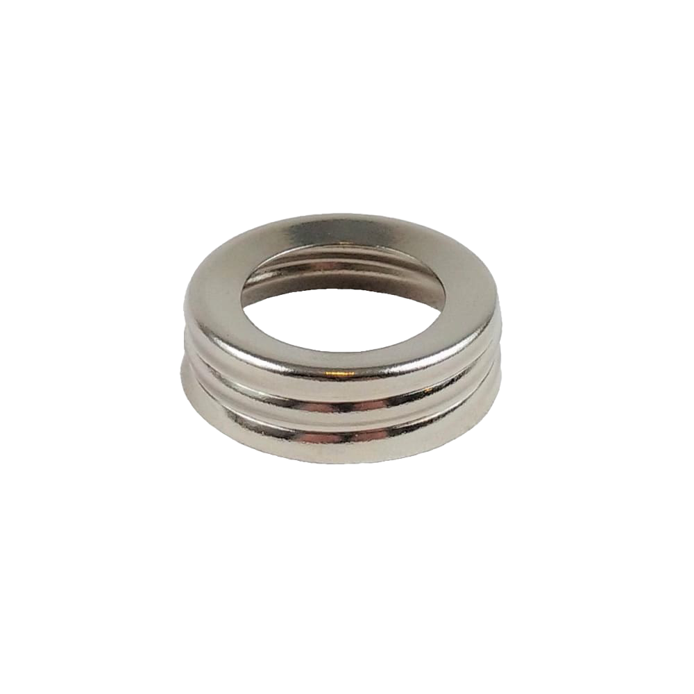 Polished metal lamp thread ring designed to fit most glass fonts, a durable and handcrafted component featured in Lamps & Lighting, Parts and Accessories, and Lamp Burners and Collars collections.