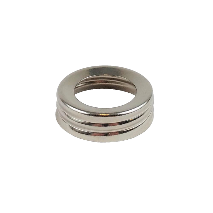Polished metal lamp thread ring designed to fit most glass fonts, a durable and handcrafted component featured in Lamps & Lighting, Parts and Accessories, and Lamp Burners and Collars collections.