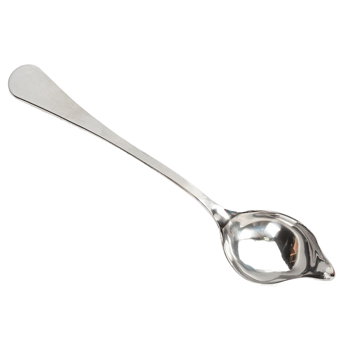 Handcrafted 18/8 stainless steel drizzle spoon with narrow spout for precise sauce pouring, part of Kitchen & Food, Kitchen Gadgets, Cooking and Baking Helpers, and Best Sellers collections.