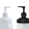 Set of reusable pump lids in black and white designed to fit regular-mouth jars, crafted for durability and eco-friendly use, ideal for Health & Wellness and Home & Decor collections.