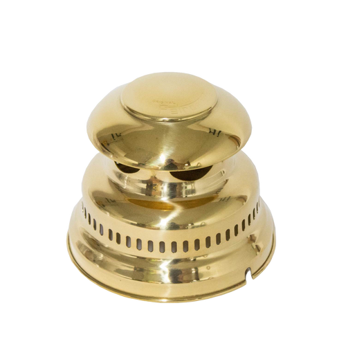 Polished brass lamp hood with ventilation slots designed to fit select Petromax lamp models, featured in Lamps & Lighting, Parts and Accessories, Other Parts, Best Sellers, and Promo Eligible collections.