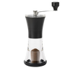 Slim, portable coffee grinder with adjustable ceramic mechanism and clear container holding freshly ground coffee, ideal for Kitchen & Food, Brewing Coffee and Tea, and Best Sellers collections.