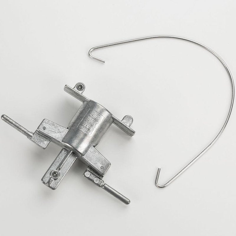 Solid cast zinc adapter designed to convert soda bottles into bird feeders, includes metal hanger for mounting, part of Farm, Garden & Tool, Animal Care, and USA Made collections.