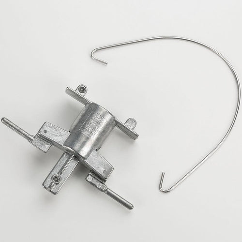 Solid cast zinc adapter designed to convert soda bottles into bird feeders, includes metal hanger for mounting, part of Farm, Garden & Tool, Animal Care, and USA Made collections.