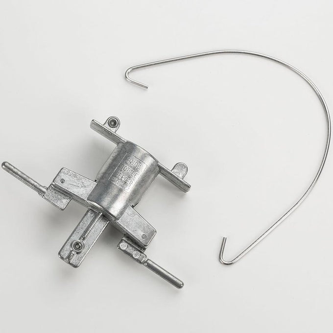 Solid cast zinc adapter designed to convert soda bottles into bird feeders, includes metal hanger for mounting, part of Farm, Garden & Tool, Animal Care, and USA Made collections.