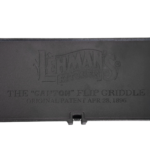 Lehman's Kitchen Family-Size Cast Iron Flip Griddle & Sandwich Press