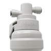 Compact white water filter cartridge with quick-connect fittings designed for under sink installation, part of Appliances and Water Heating and Treatment collections.