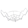 Chrome-plated steel canning rack designed to hold seven jars securely, featuring wide handles for easy lifting, ideal for Kitchen & Food, Food Preservation, and Canning Accessories collections.
