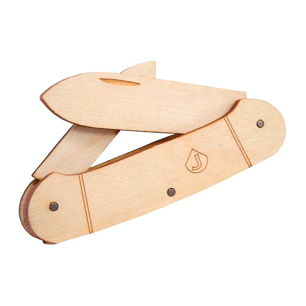 Handcrafted wooden pocket knife kit with snap-fit pieces for safe woodworking play, made in USA, ideal for Toys, Books & Games, Children's Toys, Arts and Crafts, Wooden Toys collections.