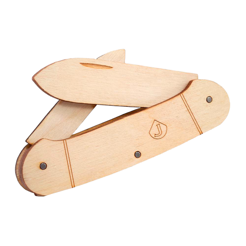 Handcrafted wooden pocket knife kit with snap-fit pieces for safe woodworking play, made in USA, ideal for Toys, Books & Games, Children's Toys, Arts and Crafts, Wooden Toys collections.