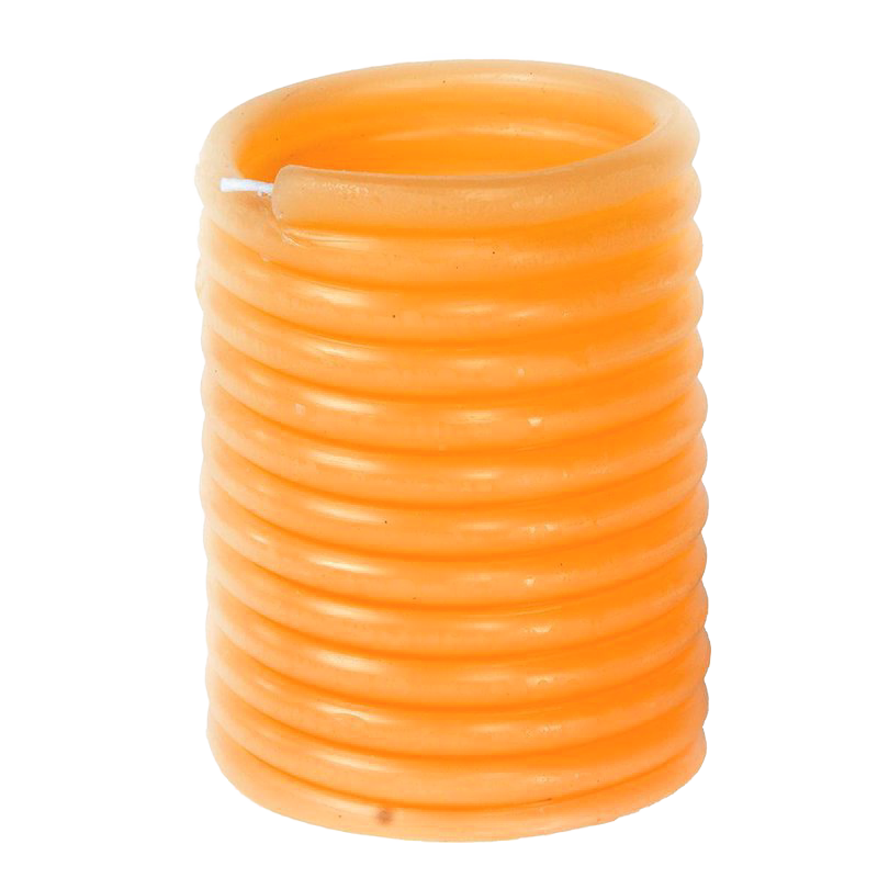 Handcrafted beeswax coil candle refill providing up to 40 hours of burn time, designed for use with hurricane candle lamps, featured in Candles and Lamps & Lighting collections.