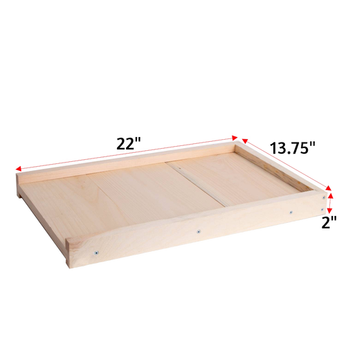 Handcrafted Amish made solid wood base board for 8-frame hives, designed for beekeeping supplies and farm, garden & tool collections, made in the USA.