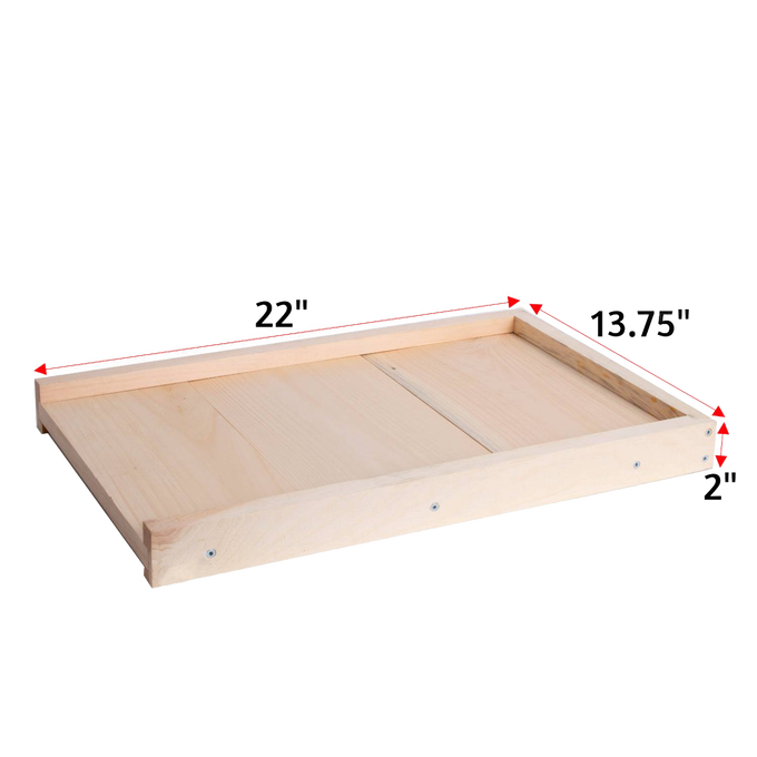 Handcrafted Amish made solid wood base board for 8-frame hives, designed for beekeeping supplies and farm, garden & tool collections, made in the USA.
