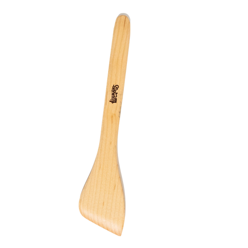Handcrafted solid American Hard Maple wooden spatula with a smooth finish, ideal for stirring, mixing, and serving in Kitchen & Food, Holiday Hosting, and USA Made collections.