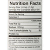 Nutrition facts label showing zero calories, zero total fat, 120mg sodium, 1g total carbohydrate, and zero protein per 1/4 teaspoon serving, suitable for Kitchen & Food and Pantry collections.