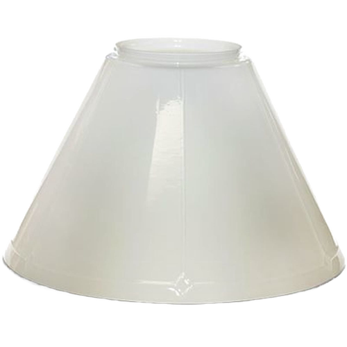 White opal glass hanging lamp shade with smooth conical design, handcrafted for use in lamps and lighting, featured in Lamps & Lighting, Hanging Lamps, Parts and Accessories, and Best Sellers collections.