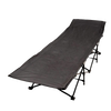 Durable collapsible camping cot with powder-coated 16mm steel frame and breathable 600 double polyester fabric, designed for portable comfort in outdoor and camping settings.