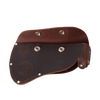 Handmade full-grain leather sheath with snap closures, designed to protect axe heads and attach to a belt; Amish made in USA, ideal for Farm, Garden & Tool and Knives & Axes collections.