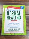 Handcrafted book titled Prescription for Herbal Healing with a green leafy cover, 2nd edition featuring an A-to-Z herbal remedies guide, part of Health and Wellness Books and Best Sellers collections.