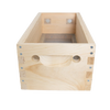 Handcrafted natural wood quilt box with ventilation holes, designed for moisture control in winter beekeeping, Amish made and included in Farm, Garden & Tool collections.