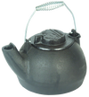 Classic cast iron kettle with a durable black finish and a cool-touch handle, designed for Kitchen & Food, Brewing Coffee and Tea, Cast Iron, Cookware, and Best Sellers collections.