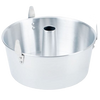 Traditional aluminum tube cake pan with removable bottom and cooling feet, ideal for even baking, featured in Kitchen & Food, Cookware, Baking Supplies, Best Sellers, and Promo Eligible collections.