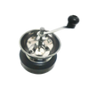 Handcrafted manual coffee grinder with polished steel burr and black base, designed for consistent grinding, ideal for Kitchen & Food, Brewing Coffee and Tea, Kitchen Gadgets collections.