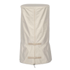 Weather-resistant storage cover made of easy-to-clean ripstop fabric with full-length zipper and adjustable fasteners, ideal for protecting fire barrels in Farm, Garden & Tool and Camping collections.