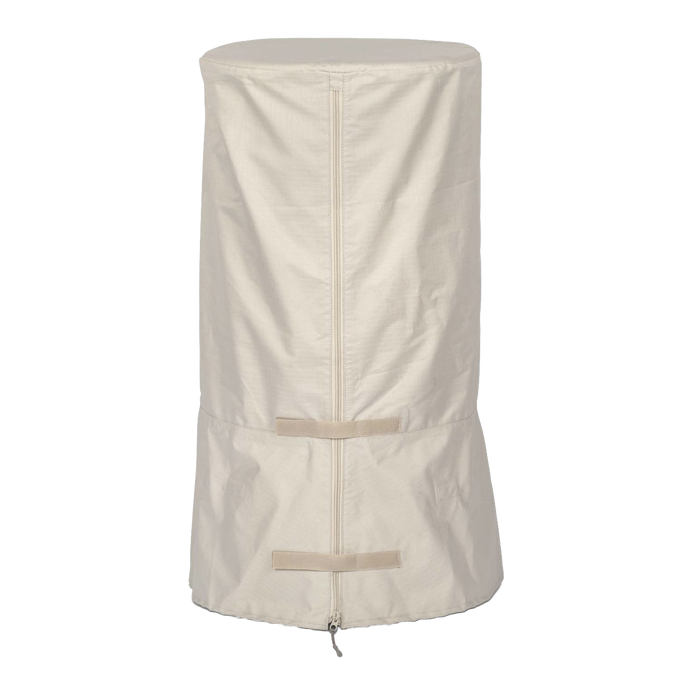 Weather-resistant storage cover made of easy-to-clean ripstop fabric with full-length zipper and adjustable fasteners, ideal for protecting fire barrels in Farm, Garden & Tool and Camping collections.