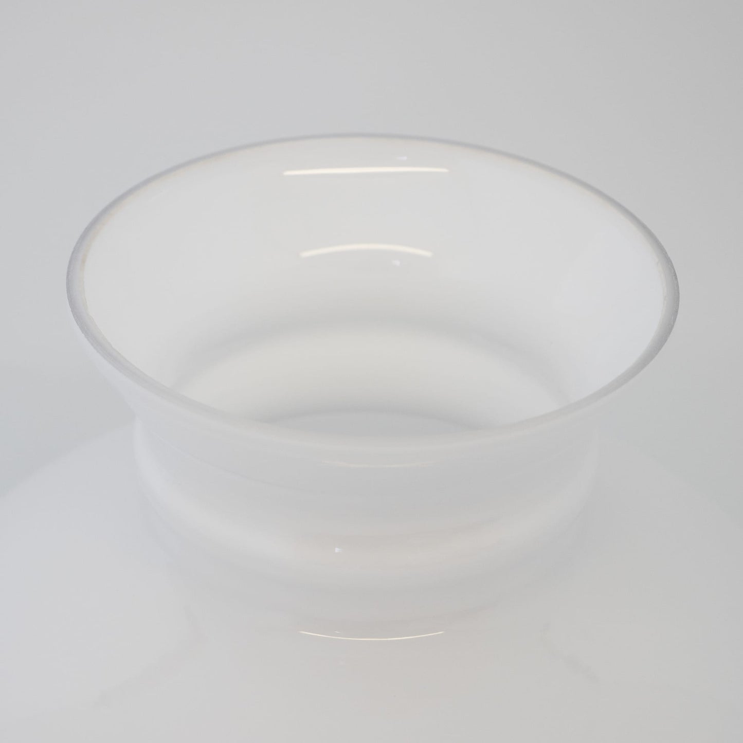 Handcrafted white glass lamp shade with a gently flared rim, designed to soften and distribute light from oil lamps, perfect for Lamps & Lighting and Parts and Accessories collections.