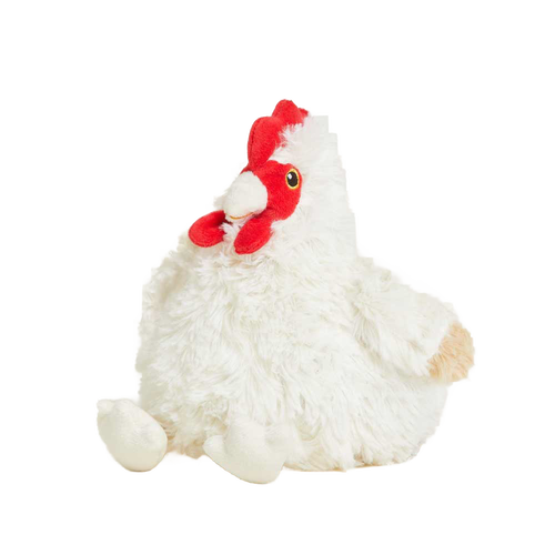 Soft and cuddly weighted plush chicken with microwaveable warmth and soothing lavender scent, perfect for Health & Wellness, Children's Toys, Indoor Play, and Best Sellers collections.