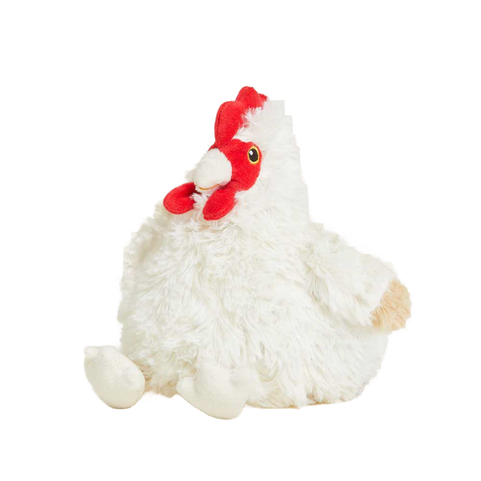 Soft and cuddly weighted plush chicken with microwaveable warmth and soothing lavender scent, perfect for Health & Wellness, Children's Toys, Indoor Play, and Best Sellers collections.