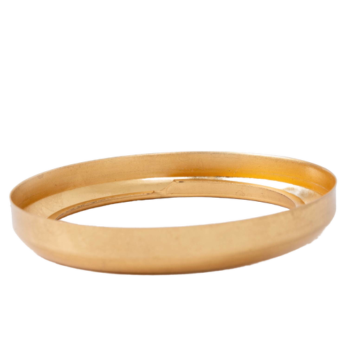 Brass burner collar with new blade style and thread ring, 2-5/8 inch outer diameter, designed for glass lamp fonts, featured in Lamps & Lighting, Parts and Accessories, Lamp Burners and Collars, Best Sellers, and Promo Eligible collections.